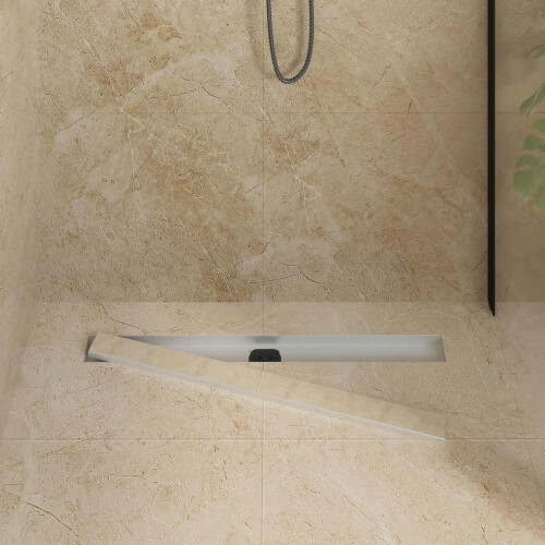 VidaXL vidaXL Shower Drain 2-in-1 with 360 Siphon Silver 80 cm 1