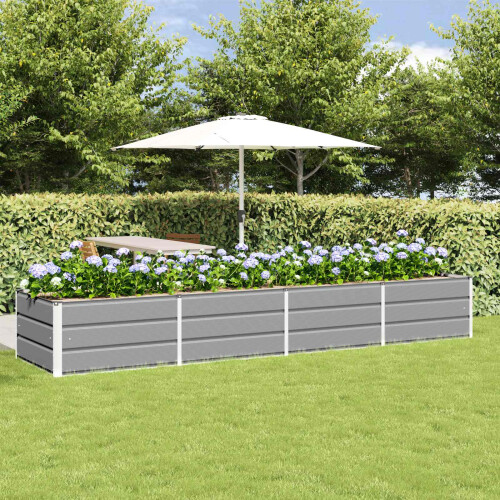 VidaXL vidaXL Planter Light Grey 320 x 80 x 45 cm Steel