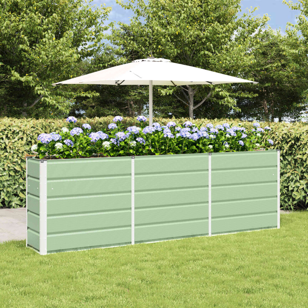 Vidaxl Planter 240 X 40 X 75 Cm Steel Green