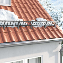 vidaXL Snow Guard Support 6 pcs Anthracite 29.5 x 3 x 34.5 cm Steel