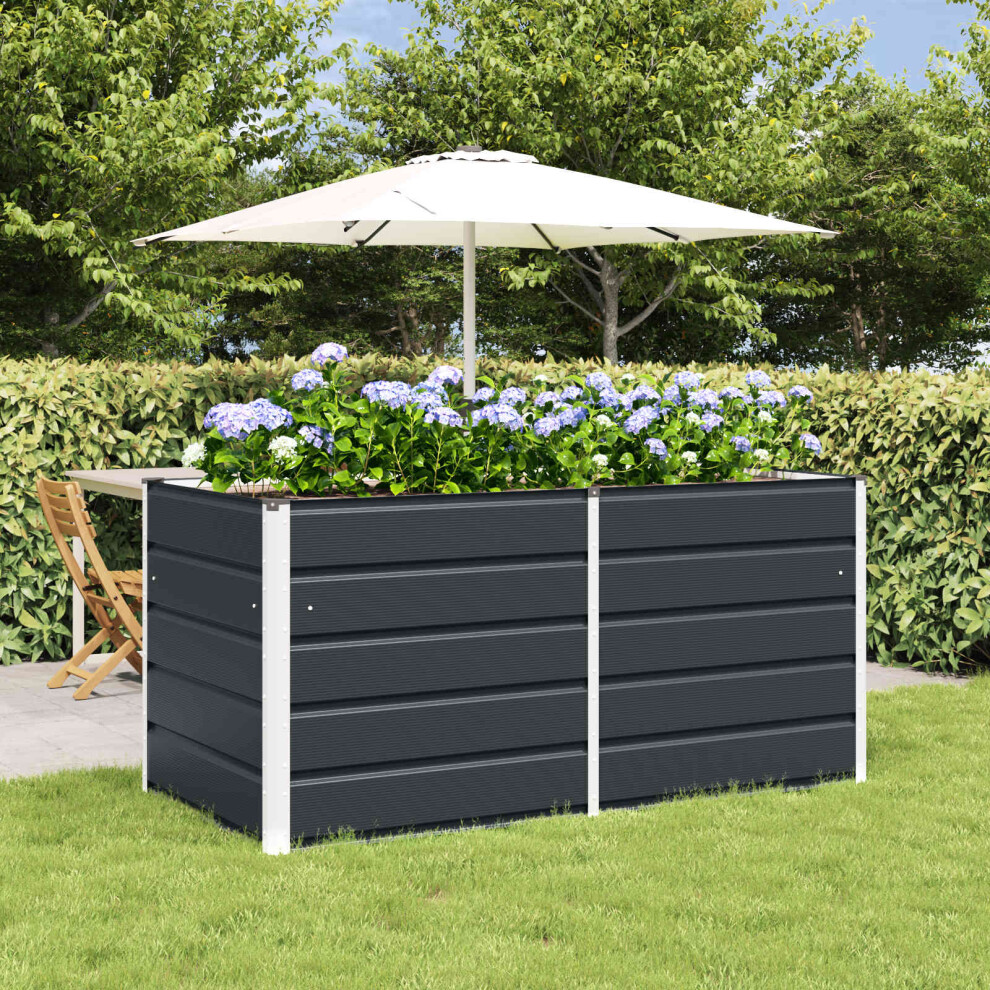 Vidaxl Planter 160 X 80 X 75 Cm Steel Anthracite