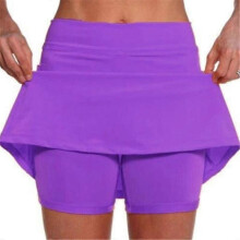(L, purple) Women's Athletic Tennis Skorts Built-in Shorts Golf Active Skirts for Sports Running Gym Training New Arrival
