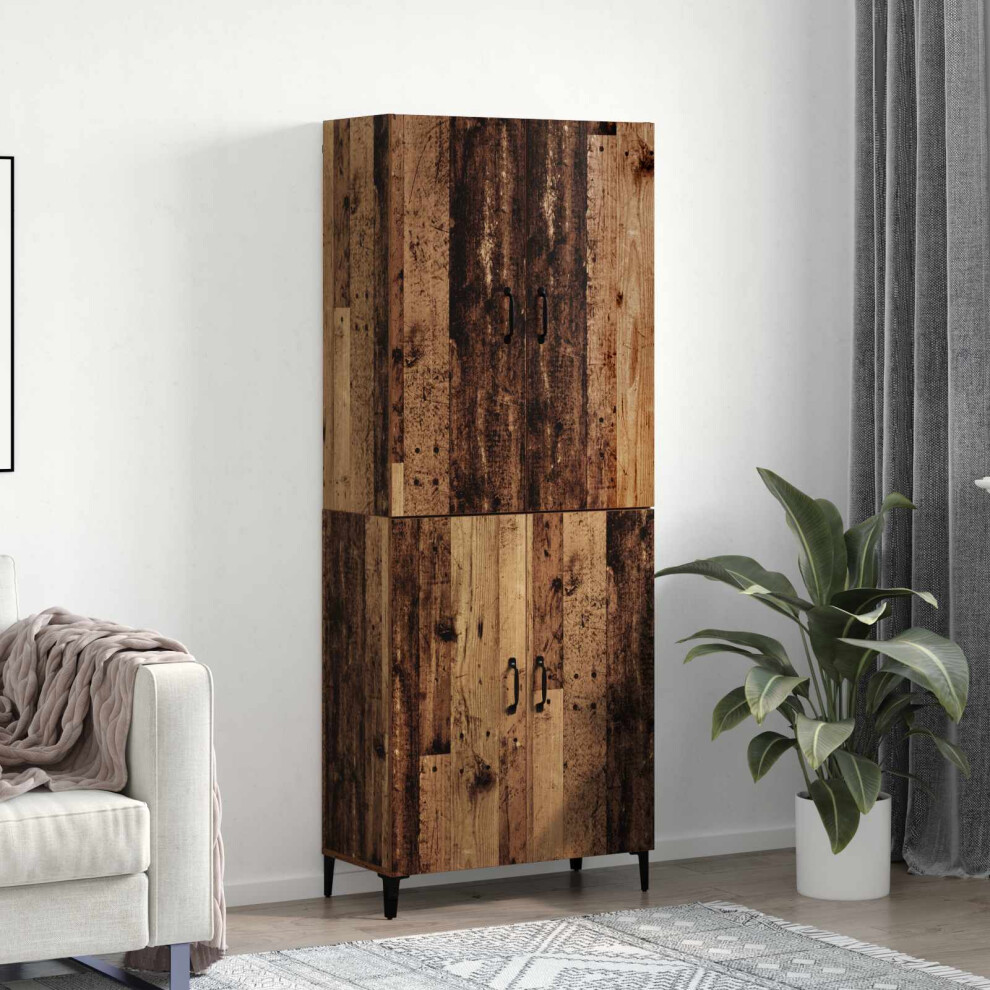 Vidaxl Highboard 2 Pcs Old Wood Engineered Wood
