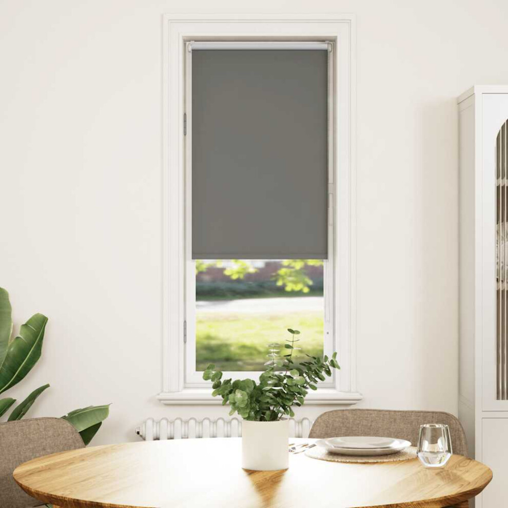 Vidaxl Roller Blind Blackout Grey 40X150 Cm Fabric Width 35.7 Cm Polyester