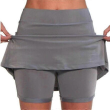 (4XL, grey) Women's Athletic Tennis Skorts Built-in Shorts Golf Active Skirts for Sports Running Gym Training New Arrival