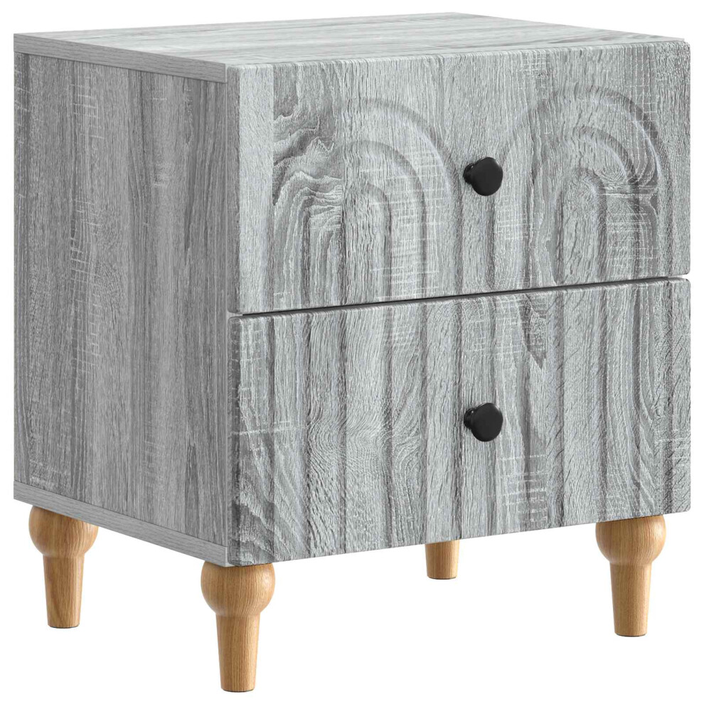Vidaxl Bedside Cabinet Sonoma 43 X 34.5 X 48 Cm Engineered Wood Grey