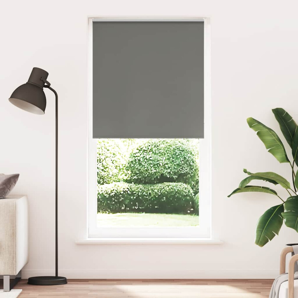 Vidaxl Roller Blind Blackout Grey 110X230 Cm Fabric Width 105.7 Cm Polyester