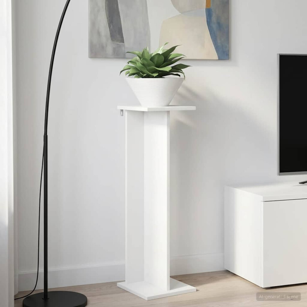 Vidaxl Plant Stand 25 X 25.5 X 80.5 Cm Engineered Wood White