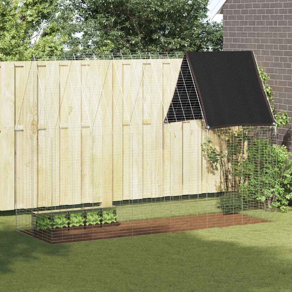 Vidaxl Rabbit Cage Silver 300 X 100 X 210 Cm Galvanised Steel