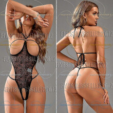 (L) Women's Sexy Lingerie Hollow Out Sleepwear Nightwear Babydoll Underwear Jumpsuit New Arrival