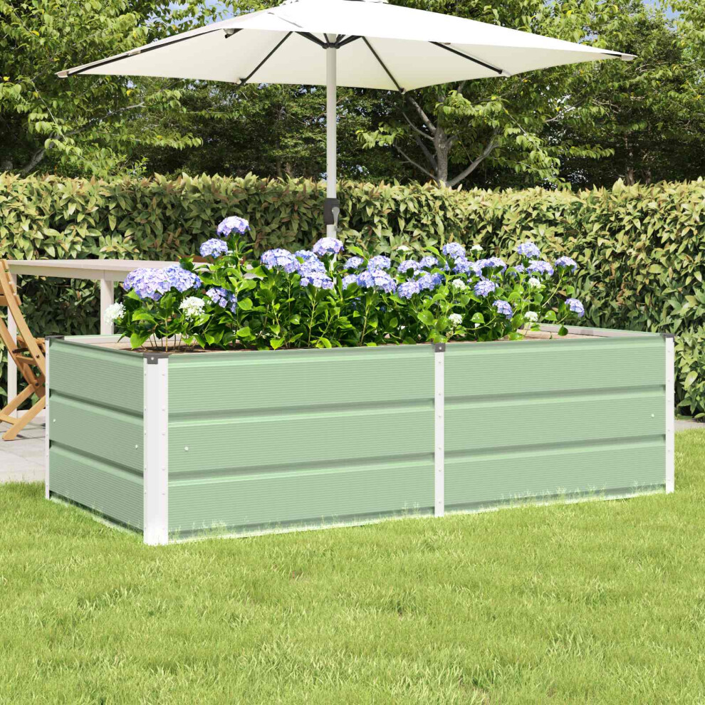 Vidaxl Planter 160 X 80 X 45 Cm Steel Green