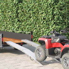 vidaXL Foldable Ramp 200kg per ramp 2 pcs Silver 186 x 23 x 4.5 cm