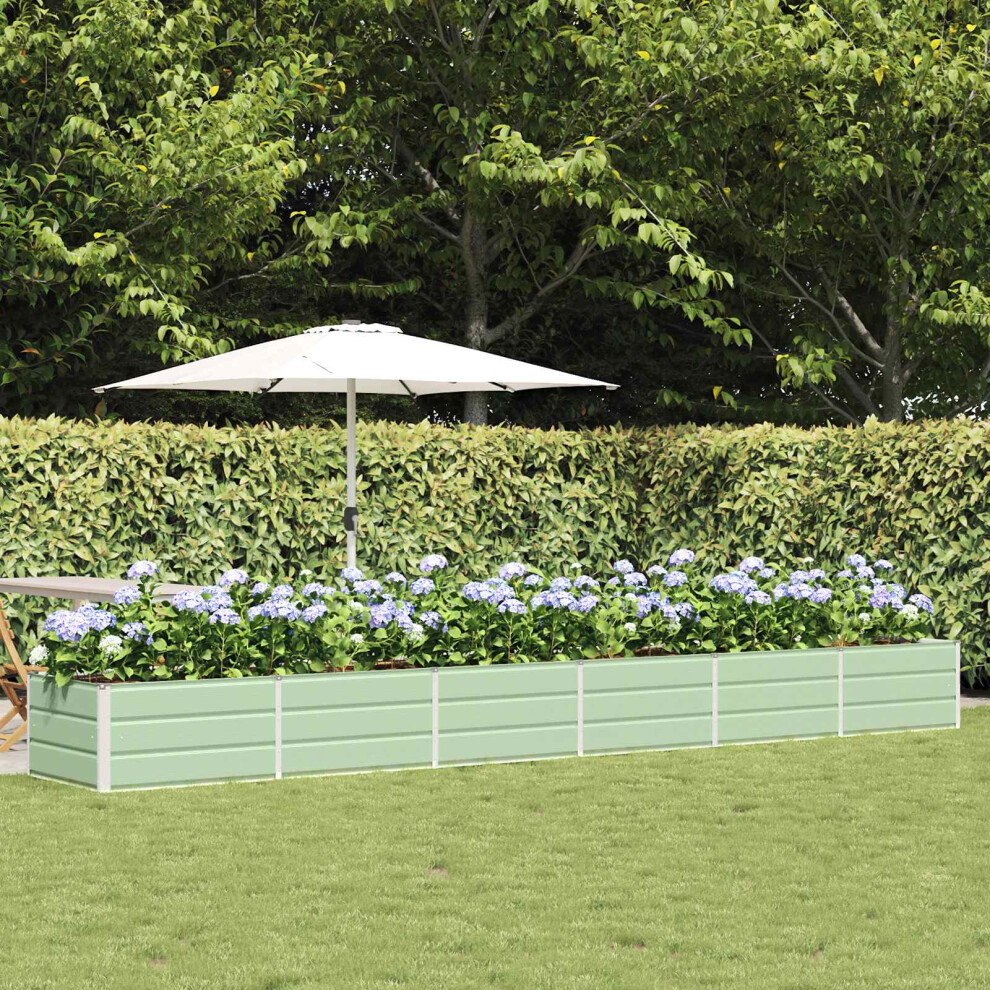 Vidaxl Planter 480 X 80 X 45 Cm Steel Green