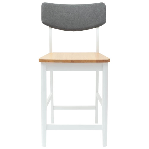 VidaXL vidaXL Dining Chairs 2 pcs White 48 x 49 x 95 cm Solid Rubber Wood 2