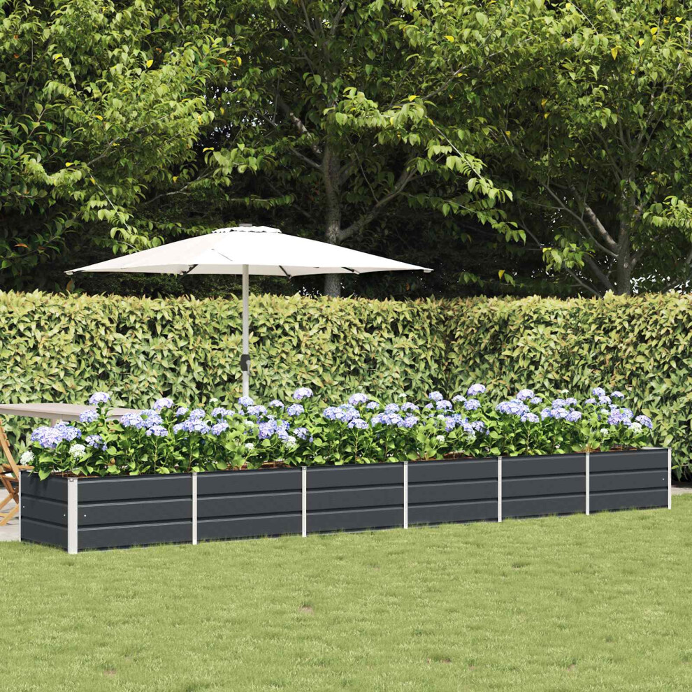 Vidaxl Planter 480 X 80 X 45 Cm Steel Anthracite