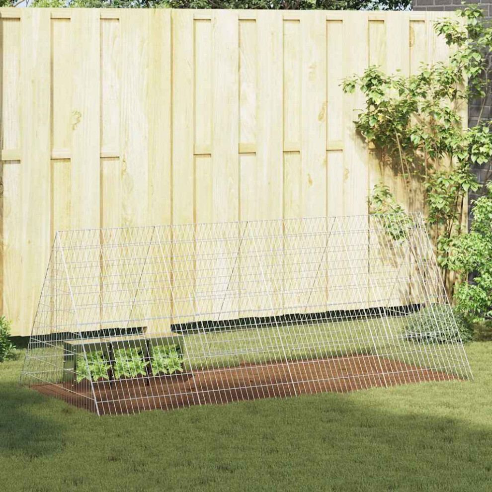 Vidaxl Rabbit Cage Silver 215 X 100 X 85 Cm Galvanised Steel