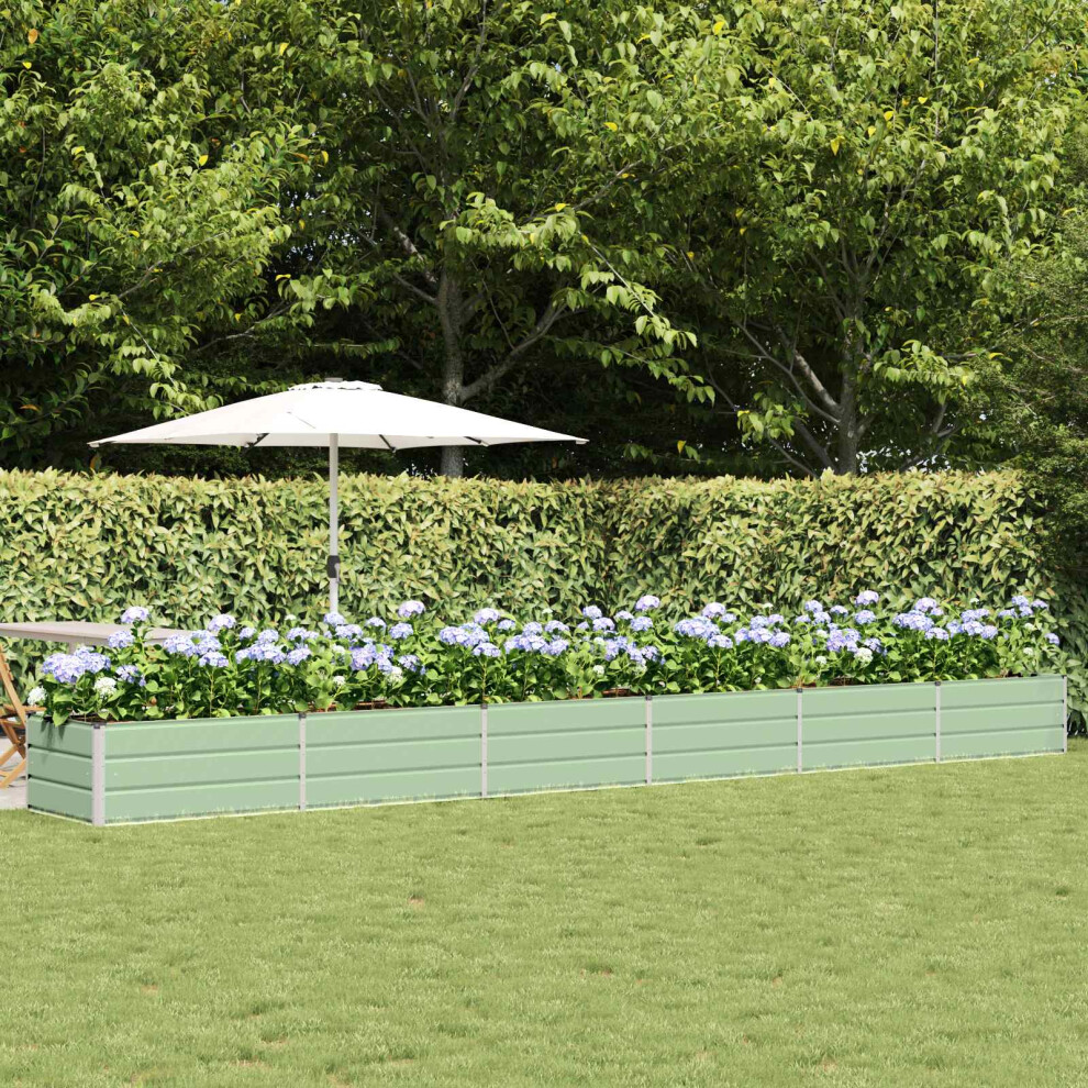 Vidaxl Planter 600 X 80 X 45 Cm Steel Green