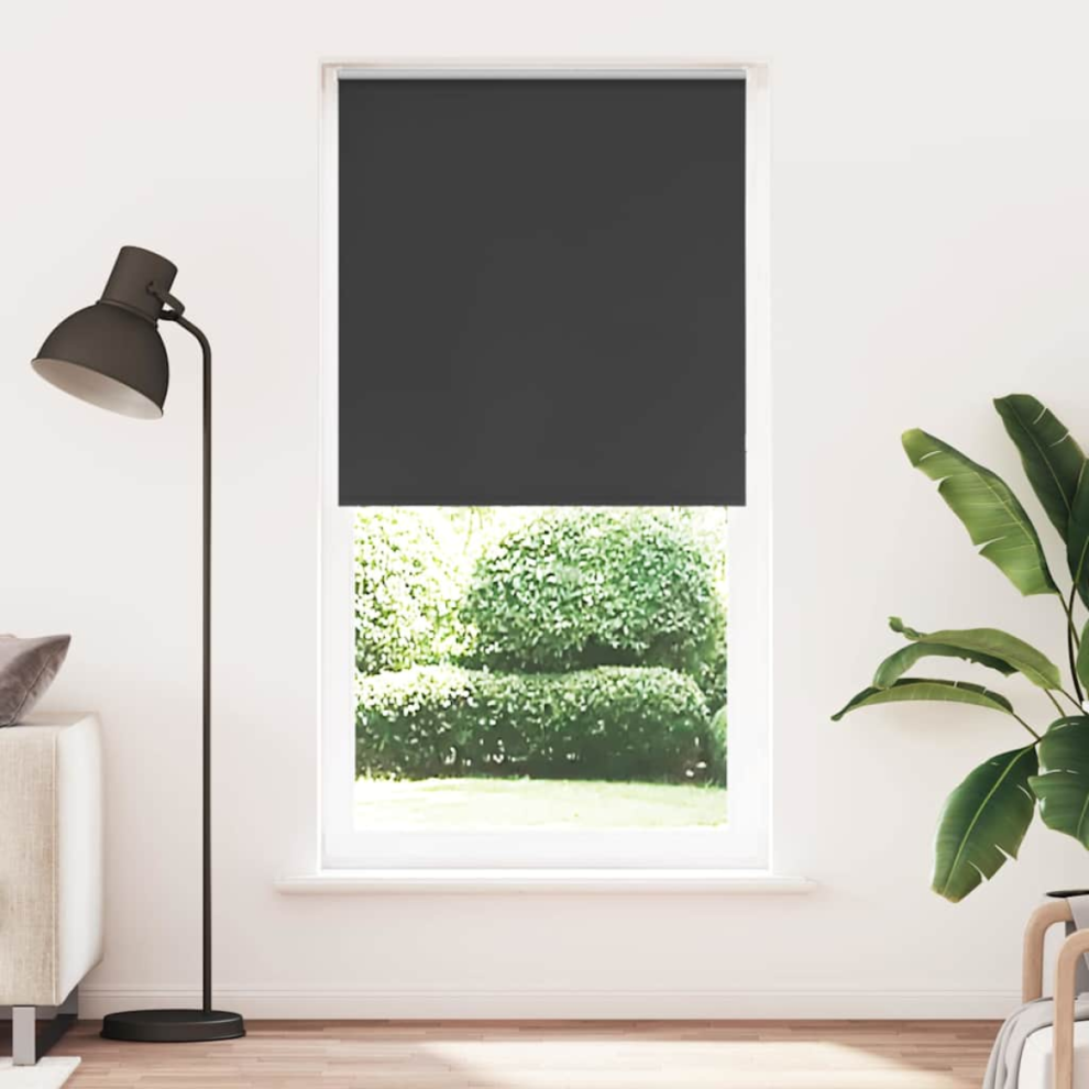 VIDAXL Roller Blind Blackout Fabric Polyester 90x210 cm Black - Image 2