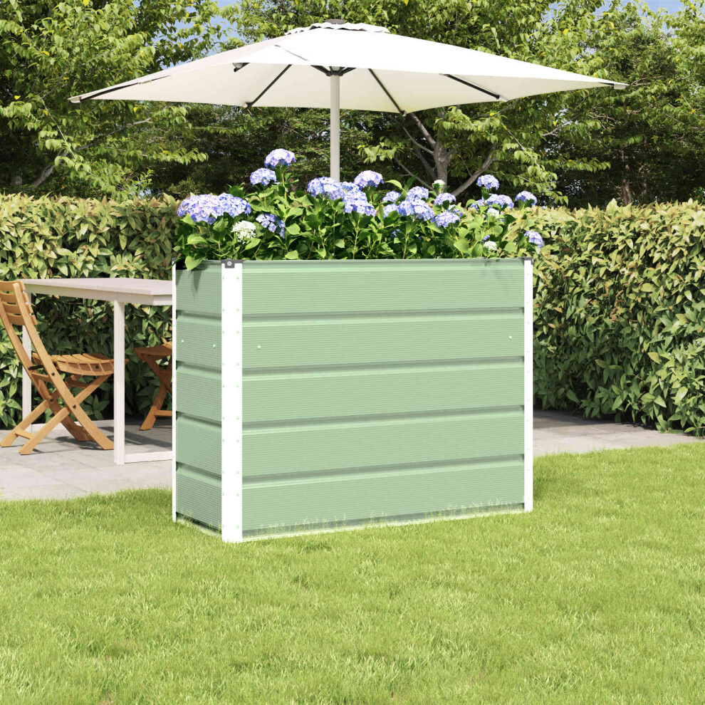 Vidaxl Planter 100 X 40 X 75 Cm Steel Green
