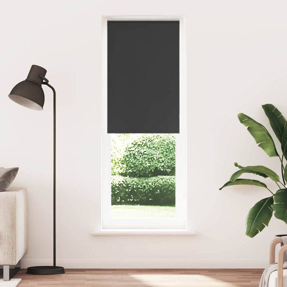 Vidaxl Roller Blind Blackout Black 65X230 Cm Fabric Width 60.7 Cm Polyester