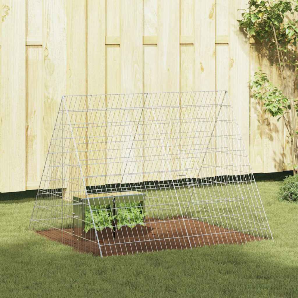 Vidaxl Rabbit Cage Silver 110 X 100 X 85 Cm Galvanised Steel