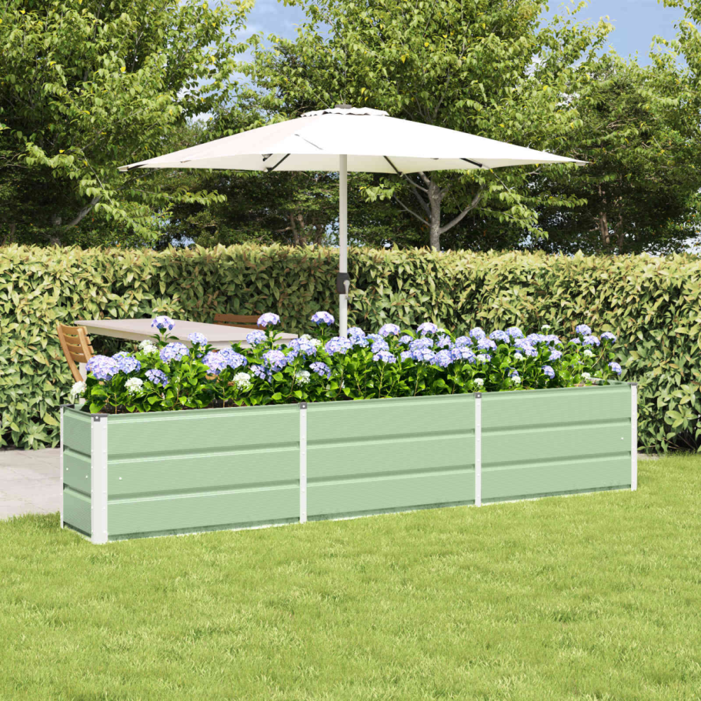 Vidaxl Planter 240 X 40 X 45 Cm Steel Green