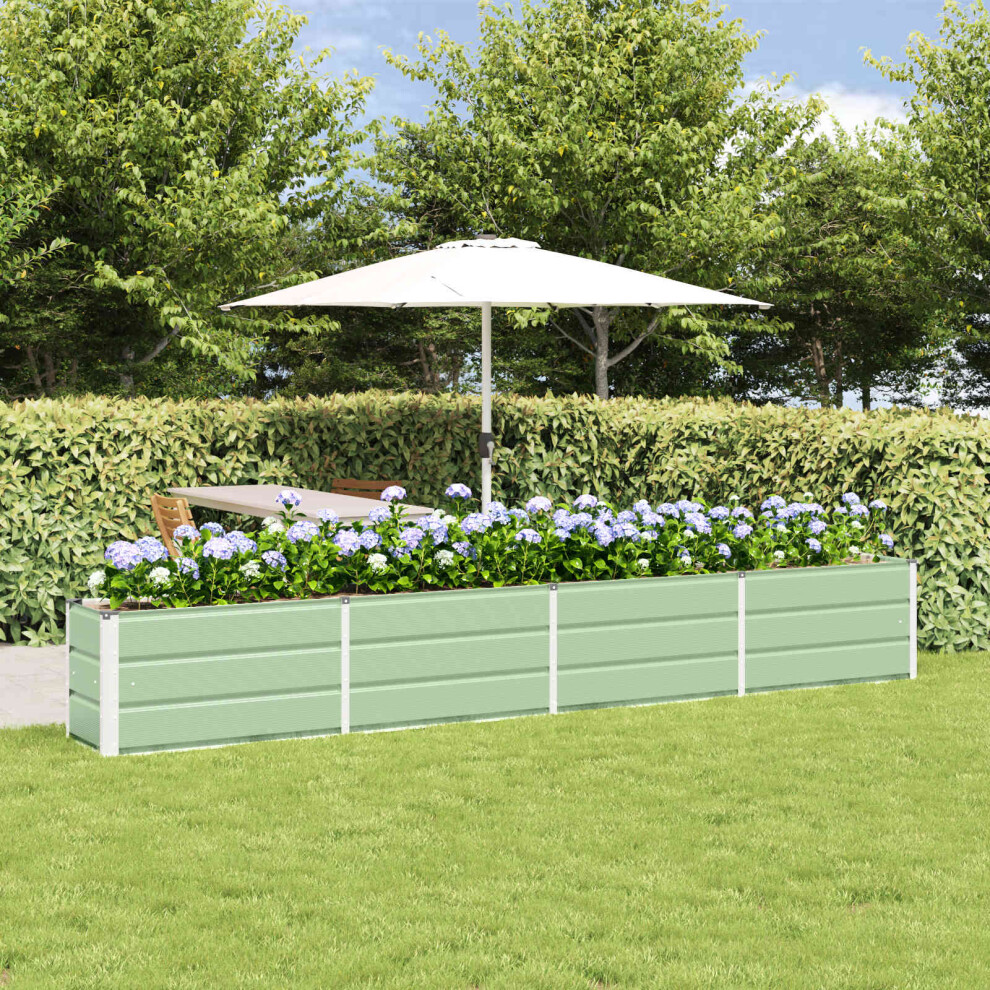 Vidaxl Planter 320 X 40 X 45 Cm Steel Green