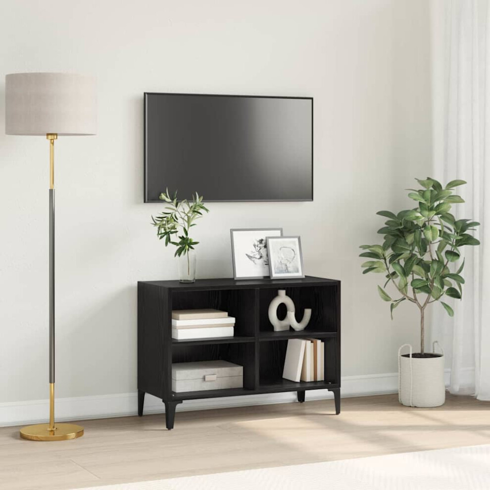 Vidaxl Tv Cabinet Set Wall-Mounted Black Engineered Wood