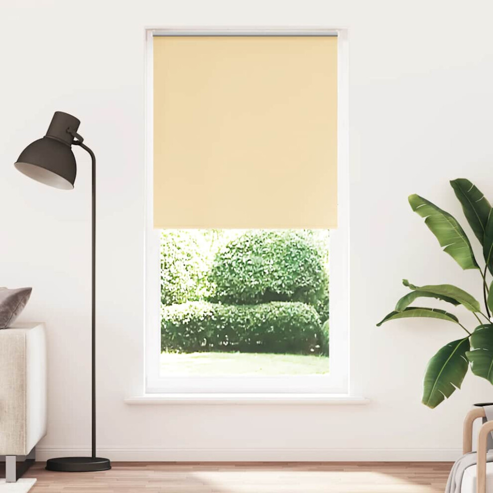 Vidaxl Roller Blind Blackout Beige 90X210 Cm Fabric Width 85.7 Cm Polyester