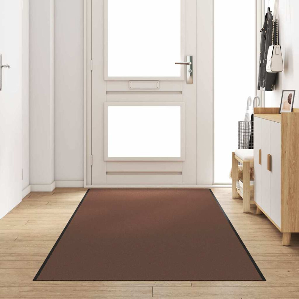 Vidaxl Doormat Brown And Black 120 X 350 Cm 100% Polyamide