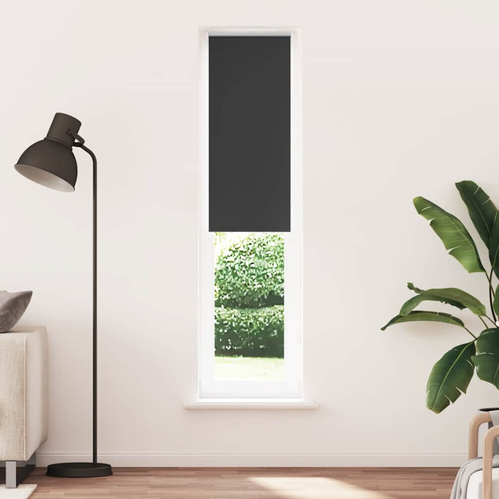 Vidaxl Roller Blind Blackout Black 55X210 Cm Fabric Width 50.7 Cm Polyester