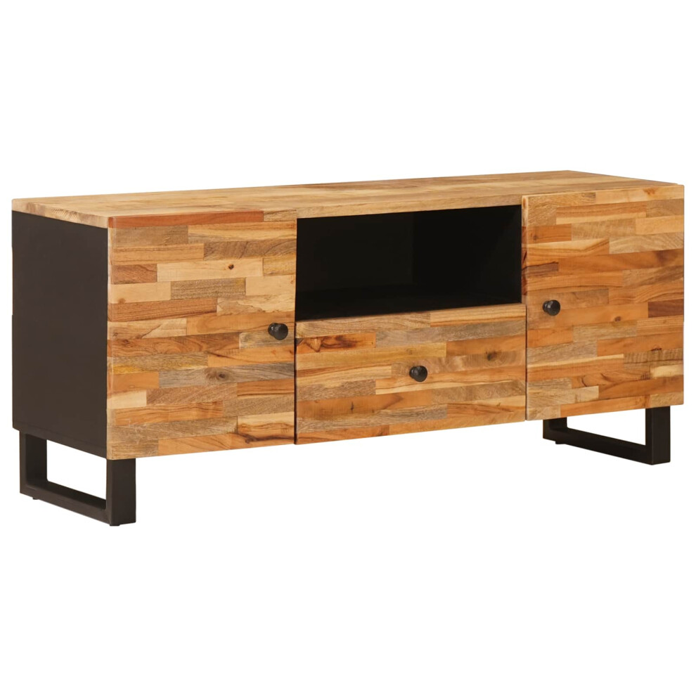 Vidaxl Tv Cabinet With Shelf 105 X 33 X 46 Cm Solid Mango Wood Brown