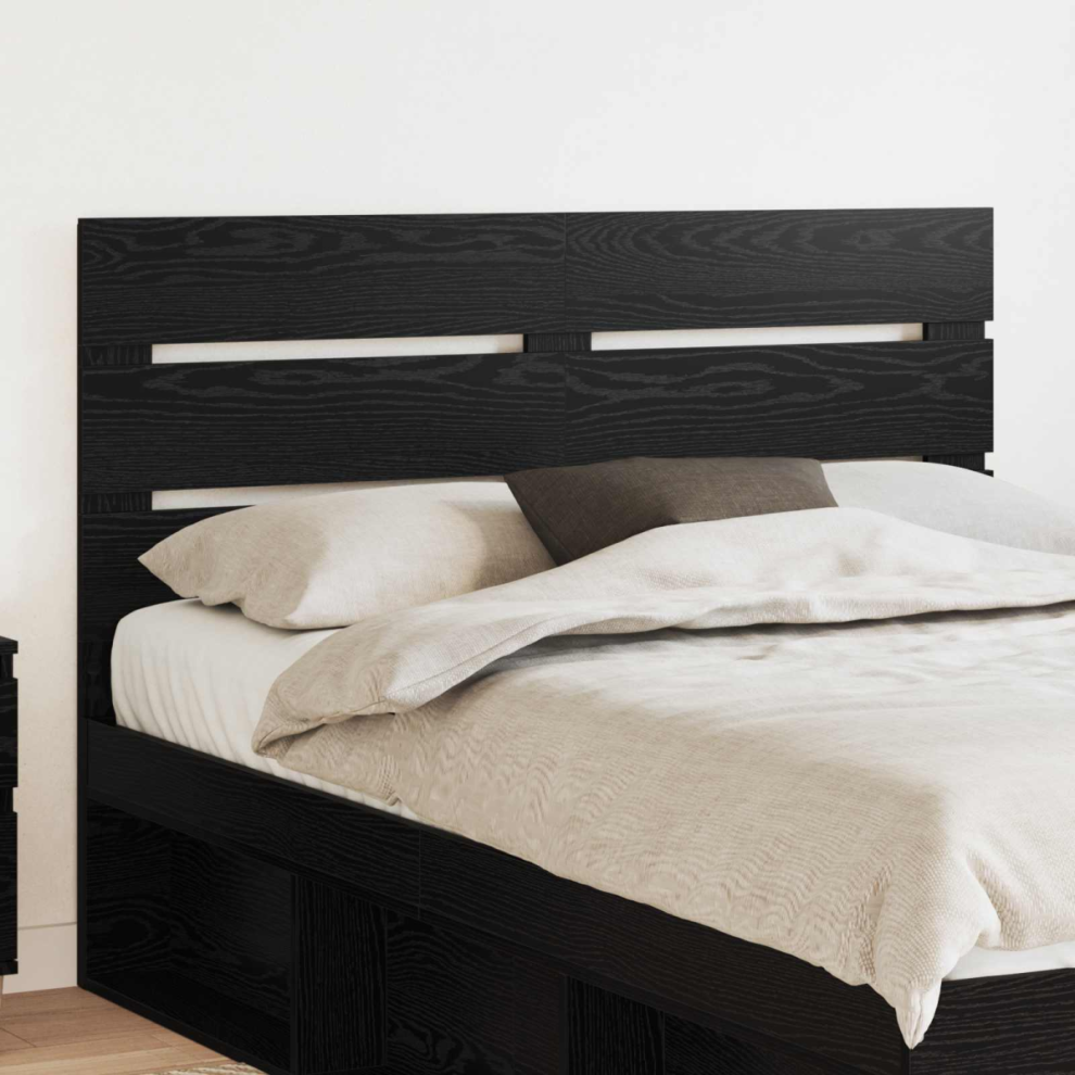 Vidaxl Headboard Black Oak Engineered Wood