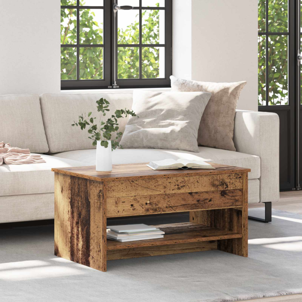 Vidaxl Coffee Table Old Wood 80 X 50.5 X 41.5 Cm Engineered Wood