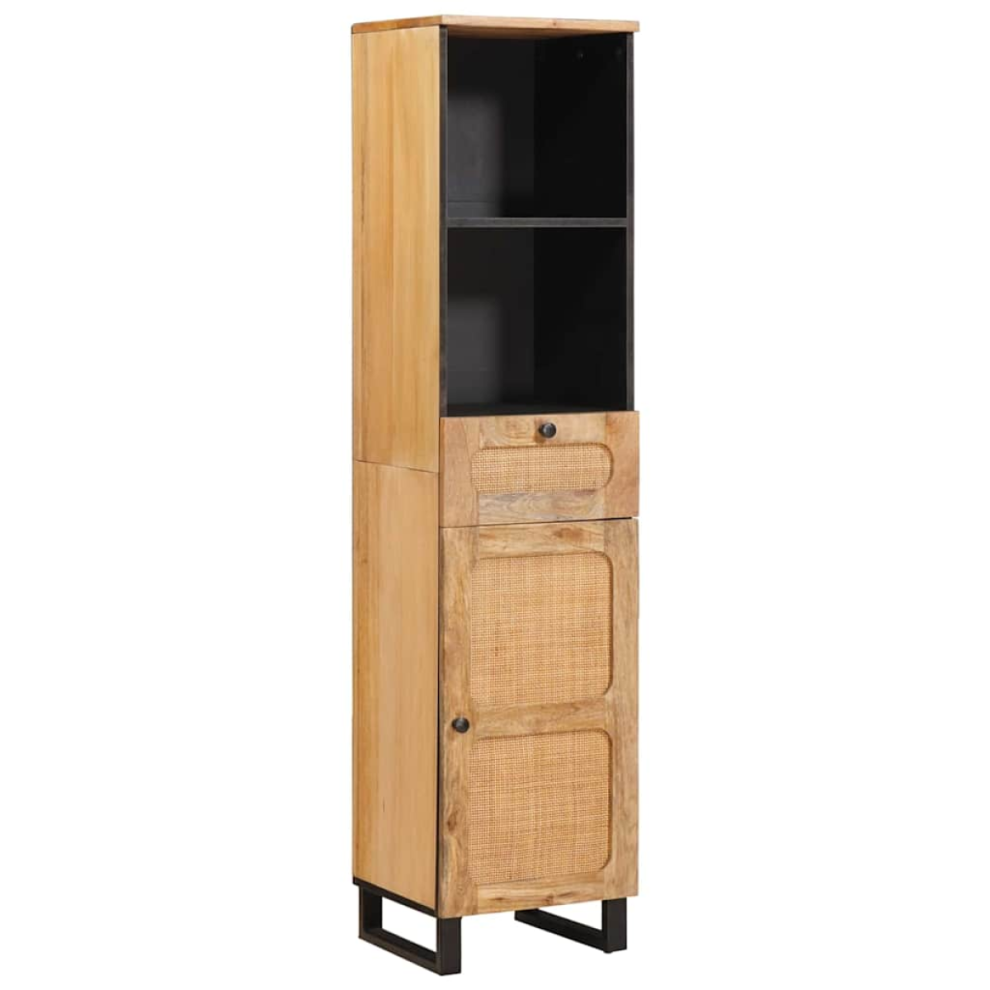 Vidaxl Bathroom Cabinet Brown 38 X 33 X 160 Cm Solid Mango Wood