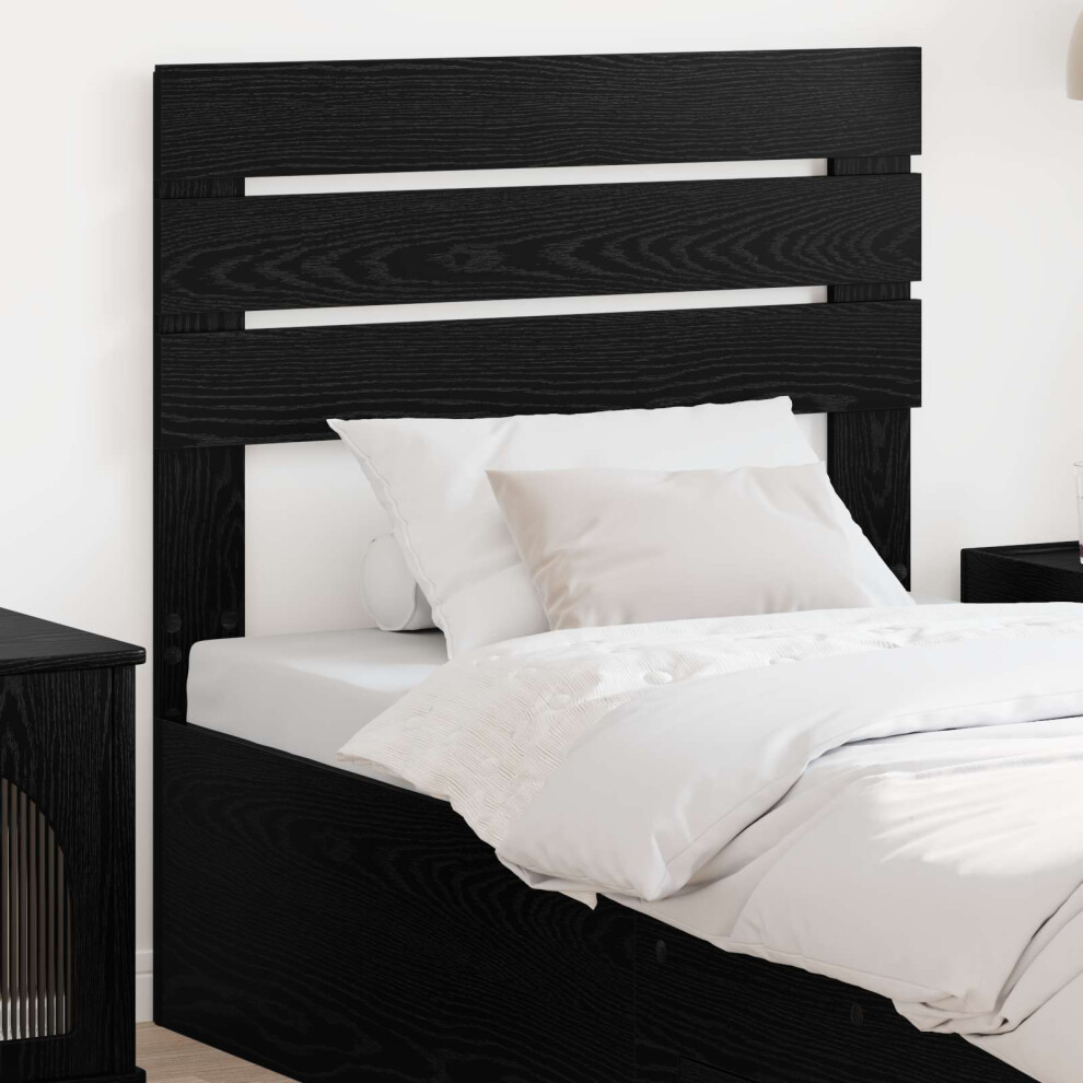 Vidaxl Headboard Black Oak Engineered Wood