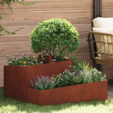 vidaXL Garden Planter Brown 80 x 80 x 50 cm Weathering Steel