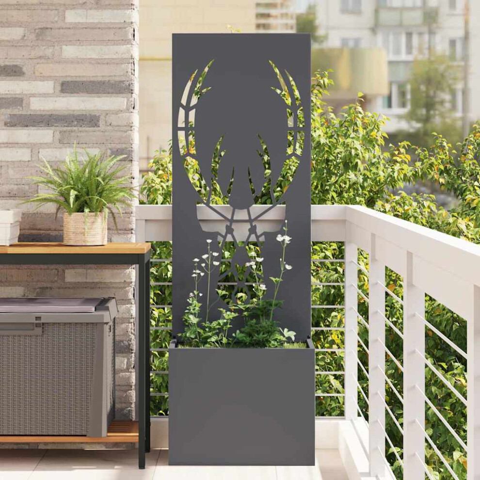 Vidaxl Garden Privacy Screen Anthracite 50 X 140 Cm Cold-Rolled Steel