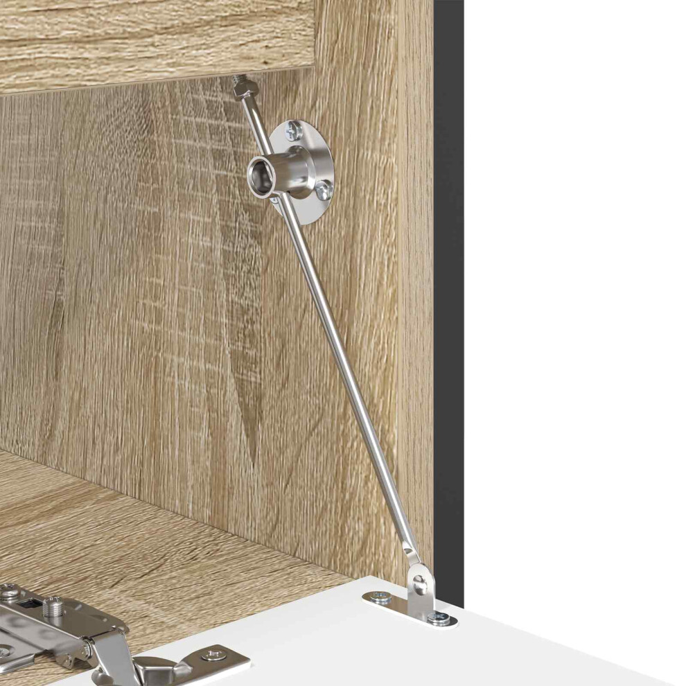 Vidaxl Pull Rod Hinge 2 Pcs Silver 190 Mm Iron