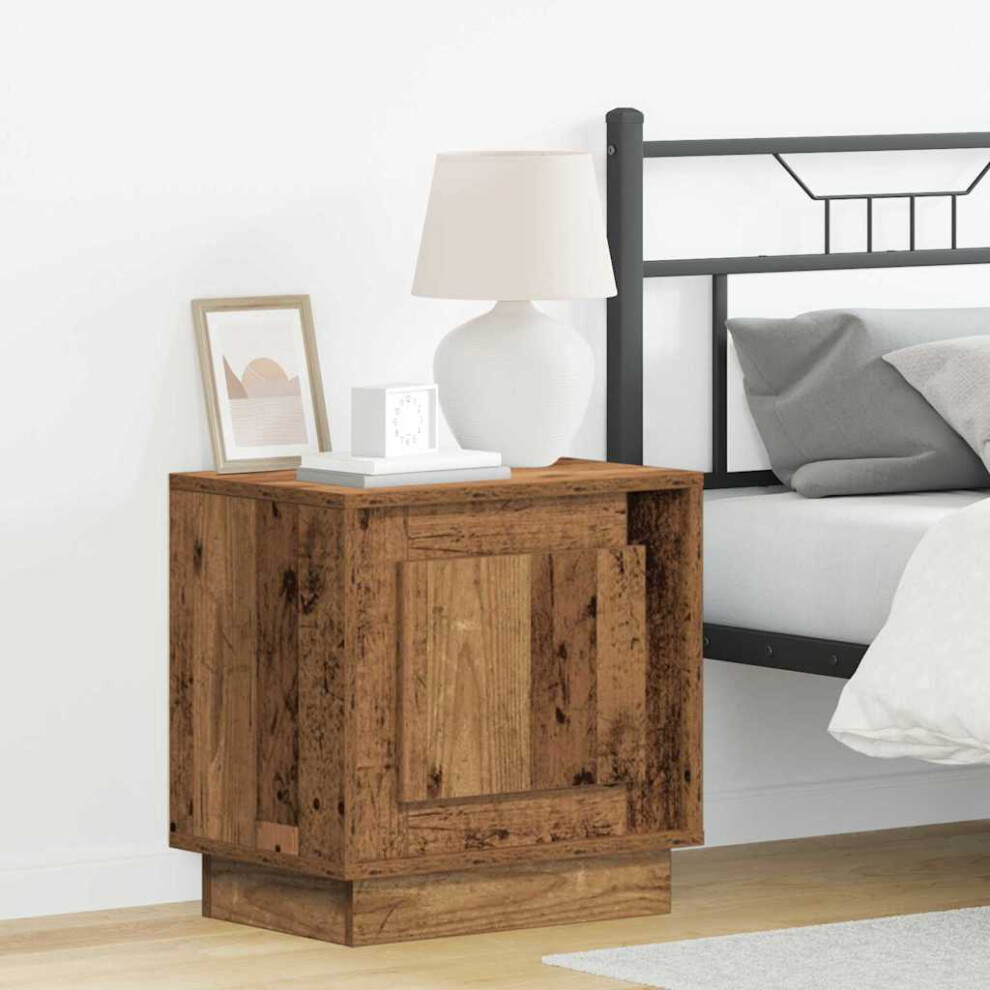 Vidaxl Bedside Cabinet Old Wood 44 X 34.5 X 45 Cm Engineered Wood
