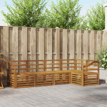 vidaXL Outdoor-Sofagarnitur 5 stk. Natur Polyester