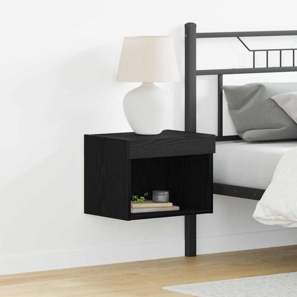 Vidaxl Tv Cabinet Set 2 Pcs Black Oak 40 X 30 X 30 Cm Engineered Wood