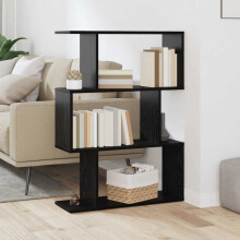 vidaXL Book Cabinet Black Oak 70 x 24 x 97 cm Engineered Wood
