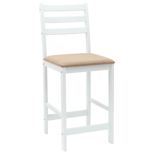 VidaXL vidaXL Dining Chairs 2 pcs White 40 x 47.5 x 99.5 cm Solid Rubber Wood 2
