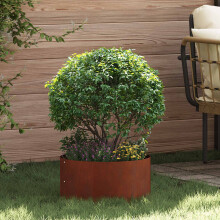 vidaXL Planter Ring Brown 40 x 40 x 20 cm Weathering Steel