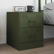 vidaXL Cabinet Handles 2 pcs Olive Green 85 x 45 mm Metal