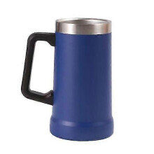 (blue) 700ML Beer Stein Double Wall Stainless Thermal Steel Coffee Mug Insulation Tumbler for HotZZ50