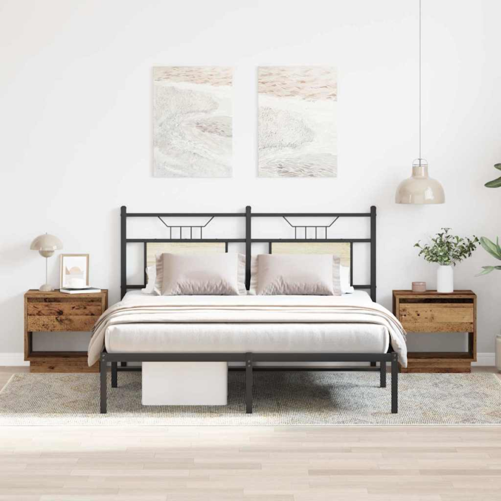 Vidaxl Nightstand 2 Pcs Old Wood 45 X 34 X 44 Cm Engineered Wood