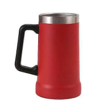 (red) 700ML Beer Stein Double Wall Stainless Thermal Steel Coffee Mug Insulation Tumbler for HotZZ50