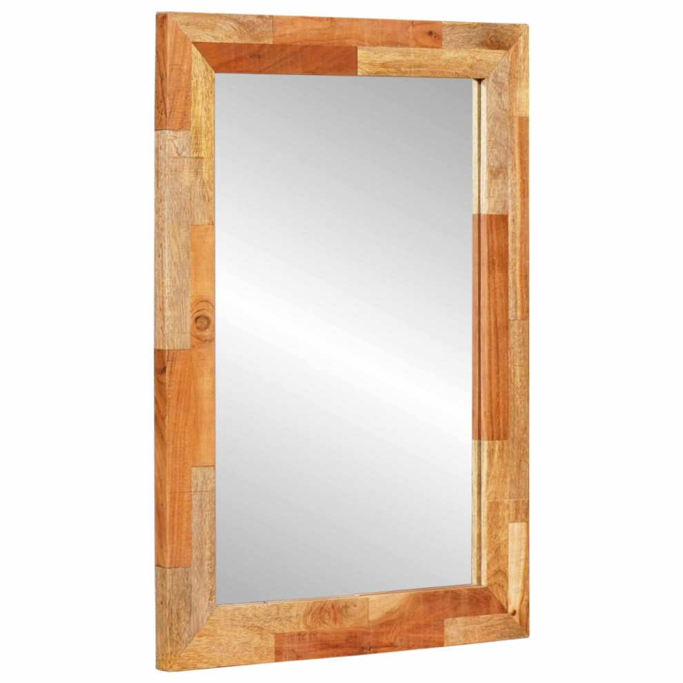 Vidaxl Bathroom Mirror Artisan Oak 50 X 70 X 2.5 Cm Solid Mango Wood